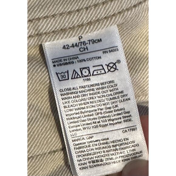 Gap Unisex Jean Jacket Cream Denim Icon Small 1990’s Vintage Y2K Casual Designer - Picture 5 of 8